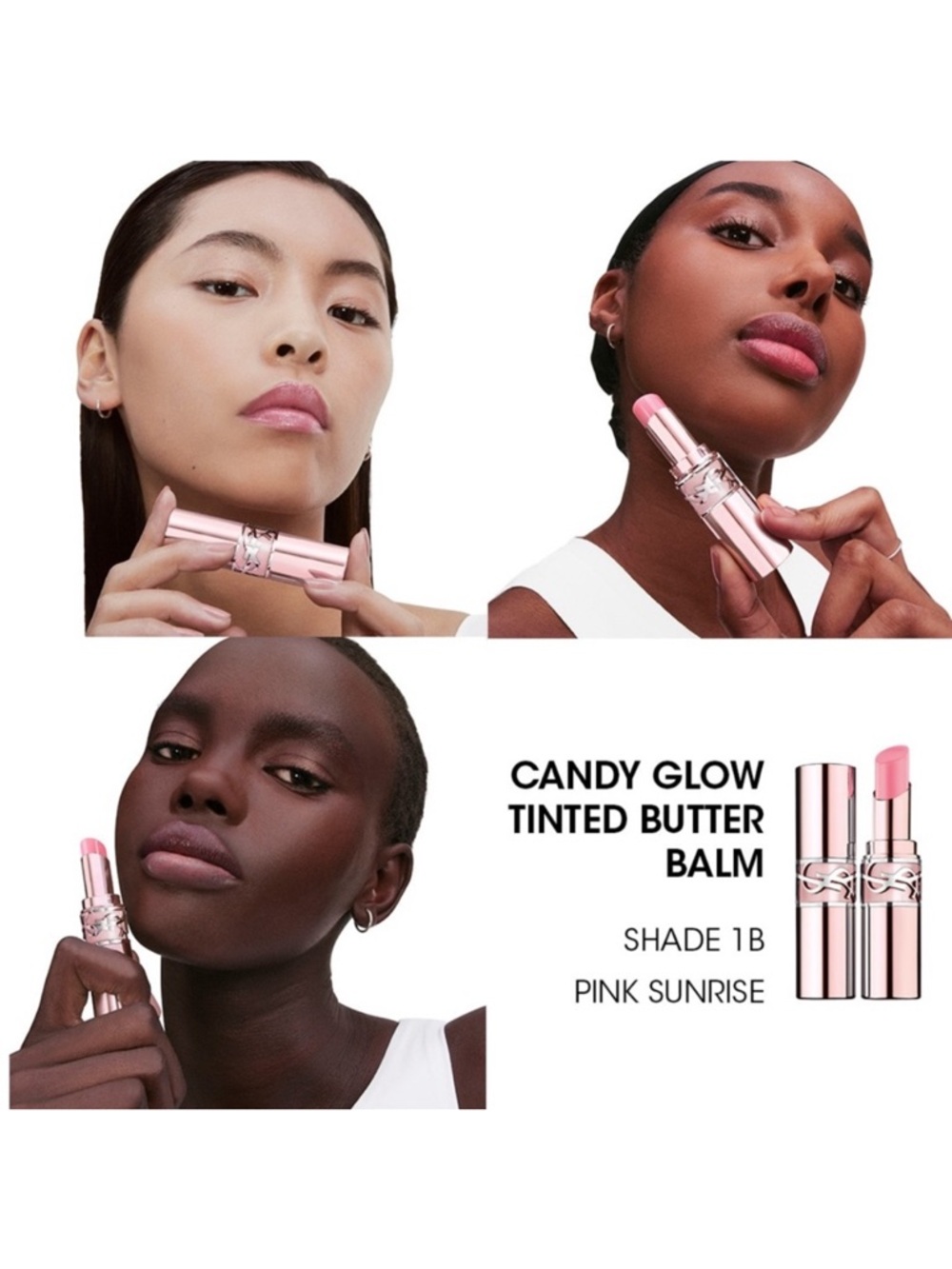 YSL Loveshine Candy Glow Tinted Lip Balm • 1B Pink Sunrise